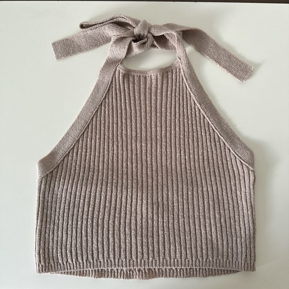Cotton On Ribbed Knit Top in Beige